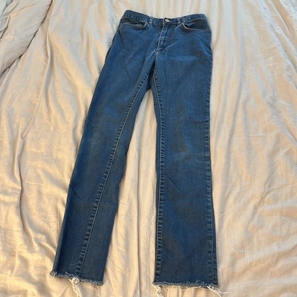 Acne Studios Needle Raw High Rise Slim Jeans (J3) - Picture 3 of 6